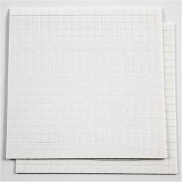 3D foam pads, afm 5x5 mm, dikte 1 mm, wit, 2x400 stuk, 2 vel/ 1 doos [HOB-24638]