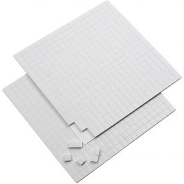 3D foam pads, afm 5x5 mm, dikte 2 mm, wit, 2x400 stuk, 2 vel/ 1 doos [HOB-24639]