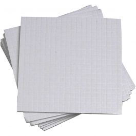 3D foam pads, afm 5x5 mm, dikte 1 mm, 10x400 stuk/ 1 doos [HOB-24697]