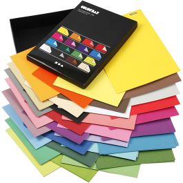 Color Bar Papier, A4, vel 210x297 mm, 100 gr, diverse kleuren, 16x10 vel/ 1 doos [HOB-25337]