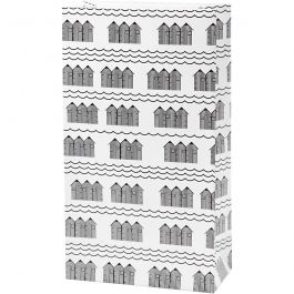 Papieren zakken, H: 21 cm, afm 6x12 cm, 80 gr, zwart, wit, 10 stuk/ 1 doos [HOB-25363]
