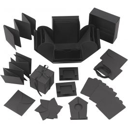 Explosion box, afm 7x7x7,5+12x12x12 cm, zwart, 1 stuk [HOB-25378]