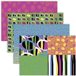 Decoupage papier, vel 25x35 cm, 17 gr, vrolijke kleuren, 4x2 vel/ 1 doos [HOB-254820]