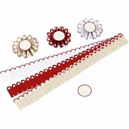 Rozetten, d 8 cm, 160 gr, 6 stuk/ 1 doos [HOB-25679]
