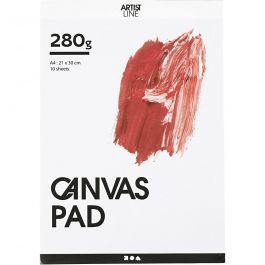 Bloc de papier Canvas, A4, feuille 210x297 mm, 280 gr, blanc, 10 flles/ 1 pièce [HOB-25753]