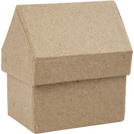 Huizen, H: 10,5 cm, afm 6x8,5 cm, 4 stuk/ 1 doos [HOB-264680]