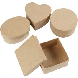 Boîtes moyennes, H: 5cm, d 10-12cm, 4 pièces/ 1 Pq. [HOB-264800]
