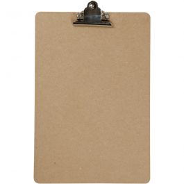 Plaque à pince pour dessin ou écriture, A4, dim. 23x34x0,3cm, 1 pièce [HOB-265880]