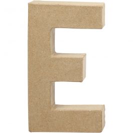 Lettre, E, H : 20,5 cm, L : 11,5 cm, ép. 2,5 cm, 1 pièce [HOB-26604]