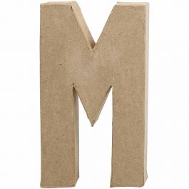 Lettre, M, H : 20,5 cm, L : 12 cm, ép. 2,5 cm, 1 pièce [HOB-26612]