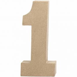 Chiffre, 1, H : 20,5 cm, L : 9,5 cm, ép. 2,5 cm, 1 pièce [HOB-26629]