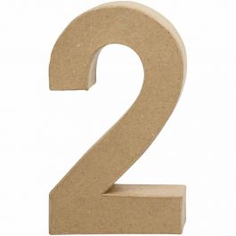 Chiffre, 2, H : 20,5 cm, L : 12 cm, ép. 2,5 cm, 1 pièce [HOB-26630]