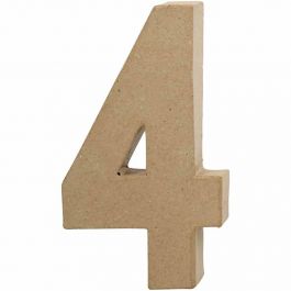 Chiffre, 4, H : 20,5 cm, L : 12 cm, ép. 2,5 cm, 1 pièce [HOB-26632]