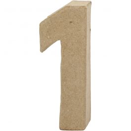 Chiffre, 1, H : 10 cm, L : 3,5 cm, ép. 1,7 cm, 1 pièce [HOB-26668]