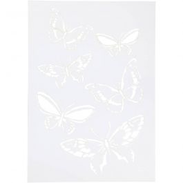 Flexibel sjabloon, vlinders, A4, vel 210x297 mm, 1 stuk [HOB-26973]