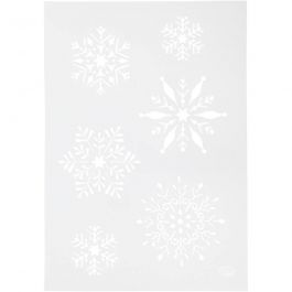 Flexibel sjabloon, sneeuwvlok, A4, vel 210x297 mm, 1 stuk [HOB-26977]