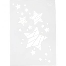 Flexibel sjabloon, sterren, A4, vel 210x297 mm, 1 stuk [HOB-26979]