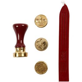 Zegel set, zeilen, bloem, Franse lelie, d 18 mm, 1 set [HOB-27021]