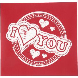 Screen stencil, I love you, vel 20x22 cm, 1 vel [HOB-27061]