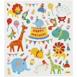 Stickers, dierenorkest, vel 15x16,5 cm, 1 vel [HOB-27183]