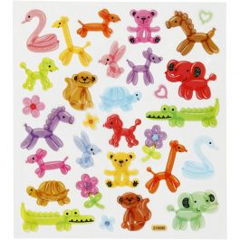 Stickers, ballon dieren, vel 15x16,5 cm, 1 vel [HOB-27186]