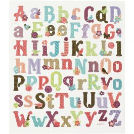 Stickers, alfabet, vel 15x16,5 cm, 1 vel [HOB-27190]