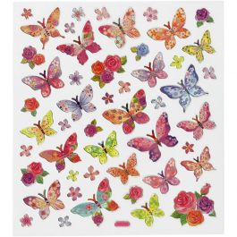 Stickers, vlinders, vel 15x16,5 cm, 1 vel [HOB-27195]