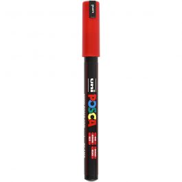 Posca Marker, afm PC-1MR, lijndikte 0,7 mm, extra-fijn, rood, 1 stuk [HOB-272040]