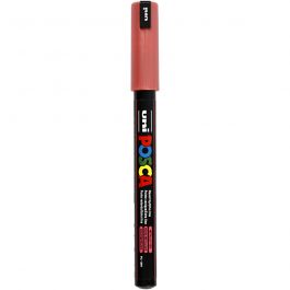 Posca Marker, afm PC-1MR, lijndikte 0,7 mm, extra-fijn, rood metallic, 1 stuk [HOB-272860]