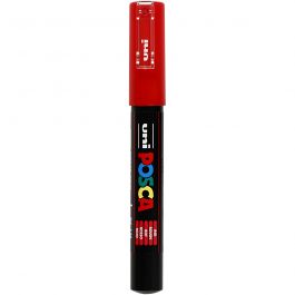 Posca Marker, afm PC-1M, lijndikte 0,7 mm, extra-fijn, rood, 1 stuk [HOB-273040]