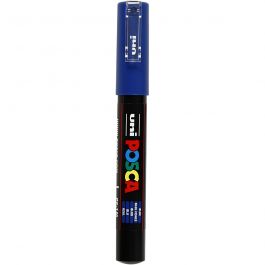 Posca Marker, afm PC-1M, lijndikte 0,7 mm, extra-fijn, blauw, 1 stuk [HOB-273041]