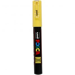 Posca Marker, afm PC-1M, lijndikte 0,7 mm, extra-fijn, geel, 1 stuk [HOB-273044]
