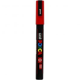 Posca Marker, afm PC-3M, lijndikte 0,9-1,3 mm, fijn, rood, 1 stuk [HOB-274040]