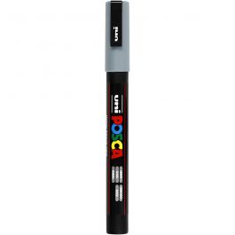 Posca Marker, afm PC-3M, lijndikte 0,9-1,3 mm, fijn, grijs, 1 stuk [HOB-274095]