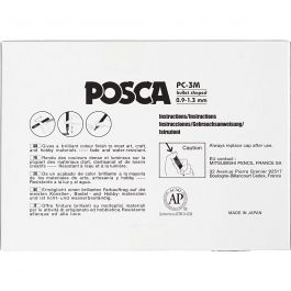 Feutre Posca, dim. PC-3M, trait 0,9-1,3 mm, fin, ass. de couleurs, 12 pièces/ 1 Pq. [HOB-274900]