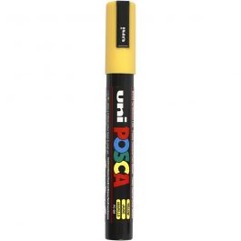 Posca Marker, afm PC-5M, lijndikte 2,5 mm, medium, geel, 1 stuk [HOB-276044]
