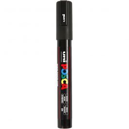 Posca Marker, afm PC-5M, lijndikte 2,5 mm, medium, zwart, 1 stuk [HOB-276046]