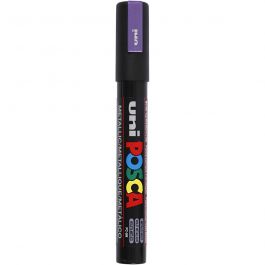 Posca Marker, afm PC-5M, lijndikte 2,5 mm, medium, metallic violet, 1 stuk [HOB-276840]