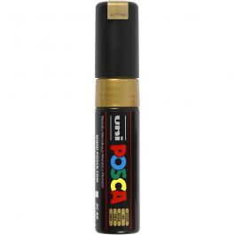 Feutre Posca, dim. PC-8K, trait 8 mm, large, or, 1 pièce [HOB-278810]