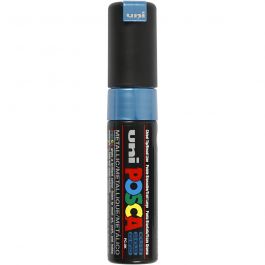 Feutre Posca, dim. PC-8K, trait 8 mm, large, bleu métallique, 1 pièce [HOB-278880]