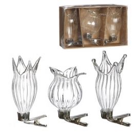 Vaasjes op clip Ø4mm assorti van 3 stuks (1 Set) [IFS-28092]