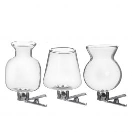 Vases sur pinces assortiment de 3 pièces Clair (1 pièce.) [IFS-28093]