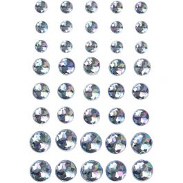 Strasstenen, afm 6+8+10 mm, blauw, 40 stuk/ 1 doos [HOB-28323]