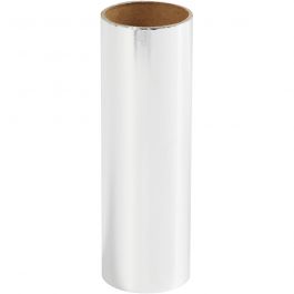 Deco folie, B: 15,5 cm, dikte 0,02 mm, zilver, 50 cm/ 1 rol [HOB-283560]