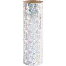Deco folie, B: 15,5 cm, dikte 0,02 mm, zilver, 50 cm/ 1 rol [HOB-283569]