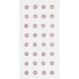 Strasstenen, d 8 mm, lichtrood, 32 stuk/ 1 doos [HOB-283809]