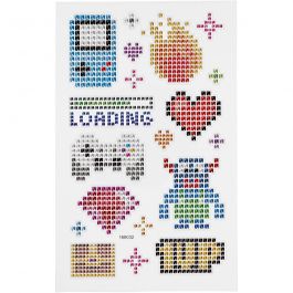 Diamond stickers, gadgets, vel 10x16 cm, 1 vel [HOB-284030]