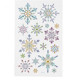 Diamond stickers, ijskristallen, vel 10x16 cm, 1 vel [HOB-284033]