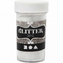 Glitter, wit, 20 gr/ 1 Doosje [HOB-284282]