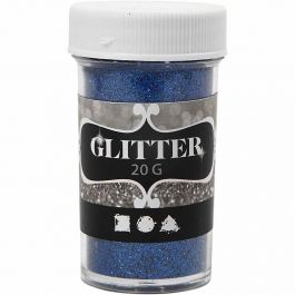 Glitter, blauw, 20 gr/ 1 Doosje [HOB-284286]